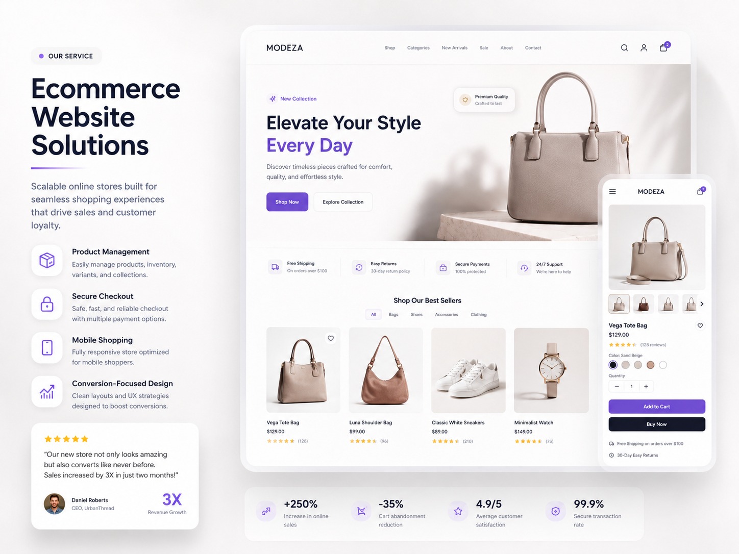 Ecommerce website preview
